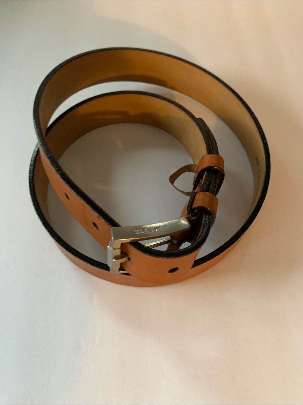 Jil Sander Tan Leather Belt - Classic Casual Style 95 - Picture 3 of 10